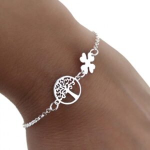 Pulsera árbol y trébol