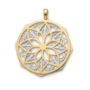 Colgante bicolor flor chakras