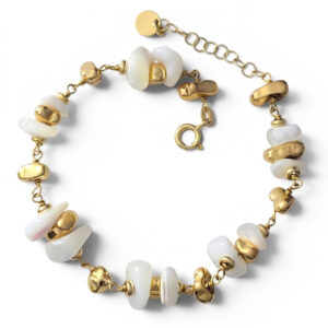 Pulsera chapada piedra natural