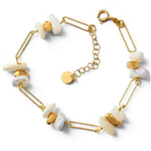 Pulsera chapada piedra natural