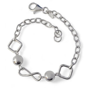 Pulsera bolas infinitos rombos