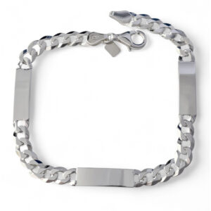 Pulsera caballero cadena barbada chapas