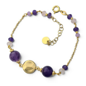 Pulsera chapada piedra natural