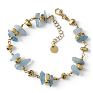 Pulsera chapada piedra natural