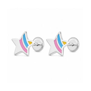 Pendiente infantil estrella esmalte