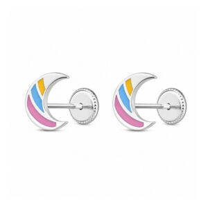 Pendiente infantil luna esmalte